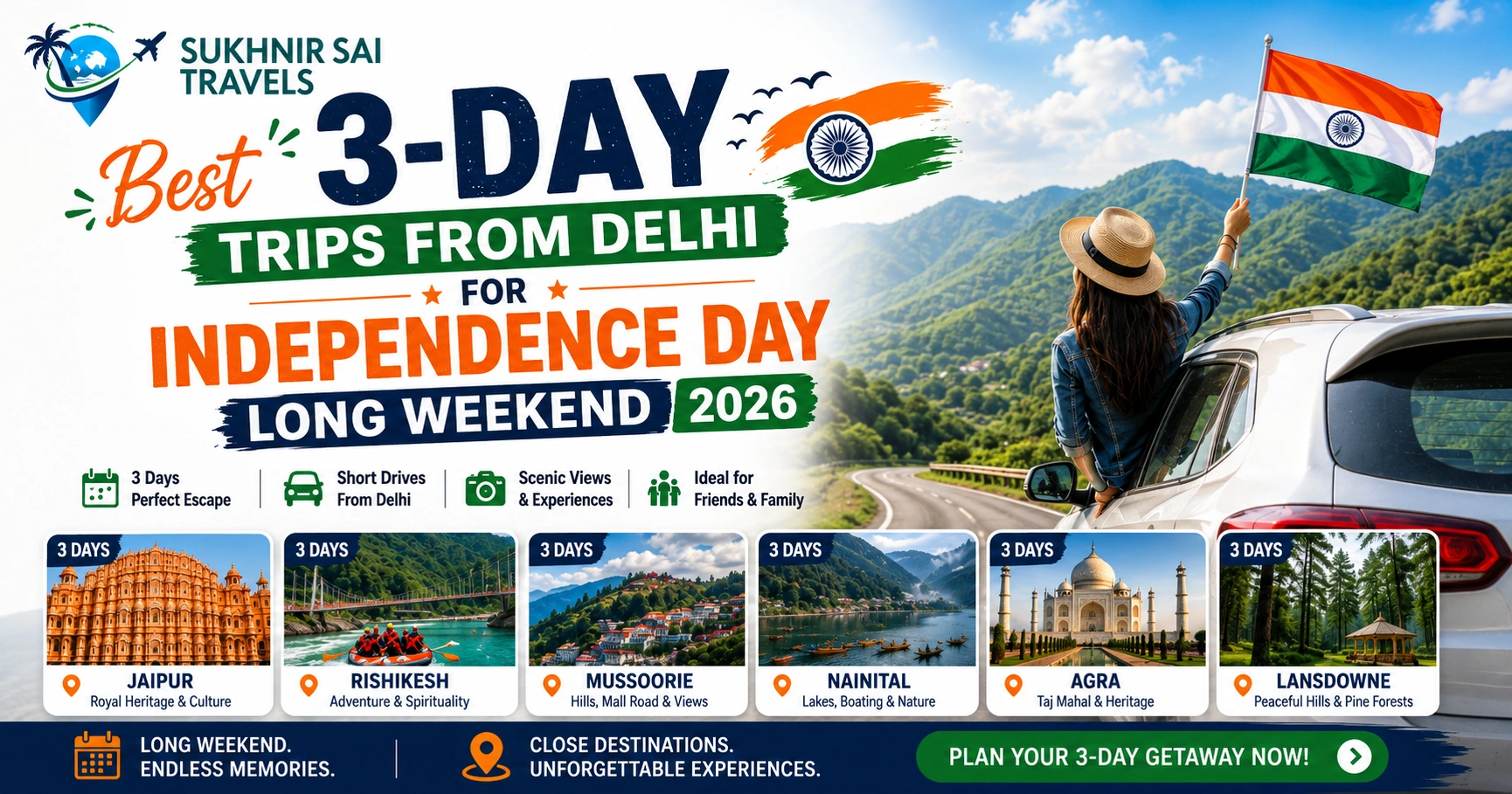 independence day long weekend trips